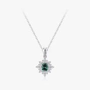 Colar prata 925 Íris Esmeralda