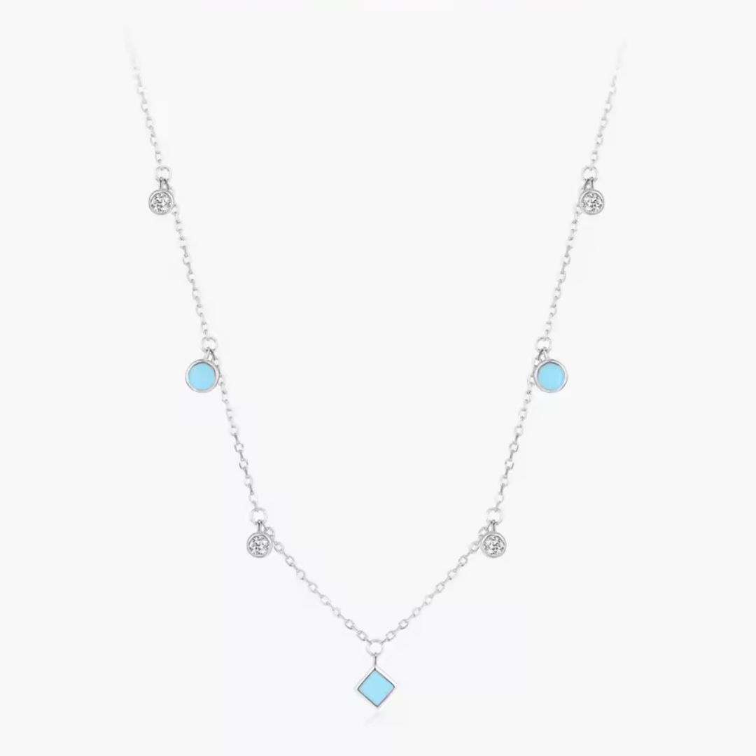 Colar prata 925 Íris Azul
