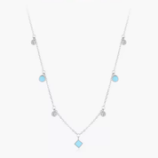 Colar prata 925 Íris Azul