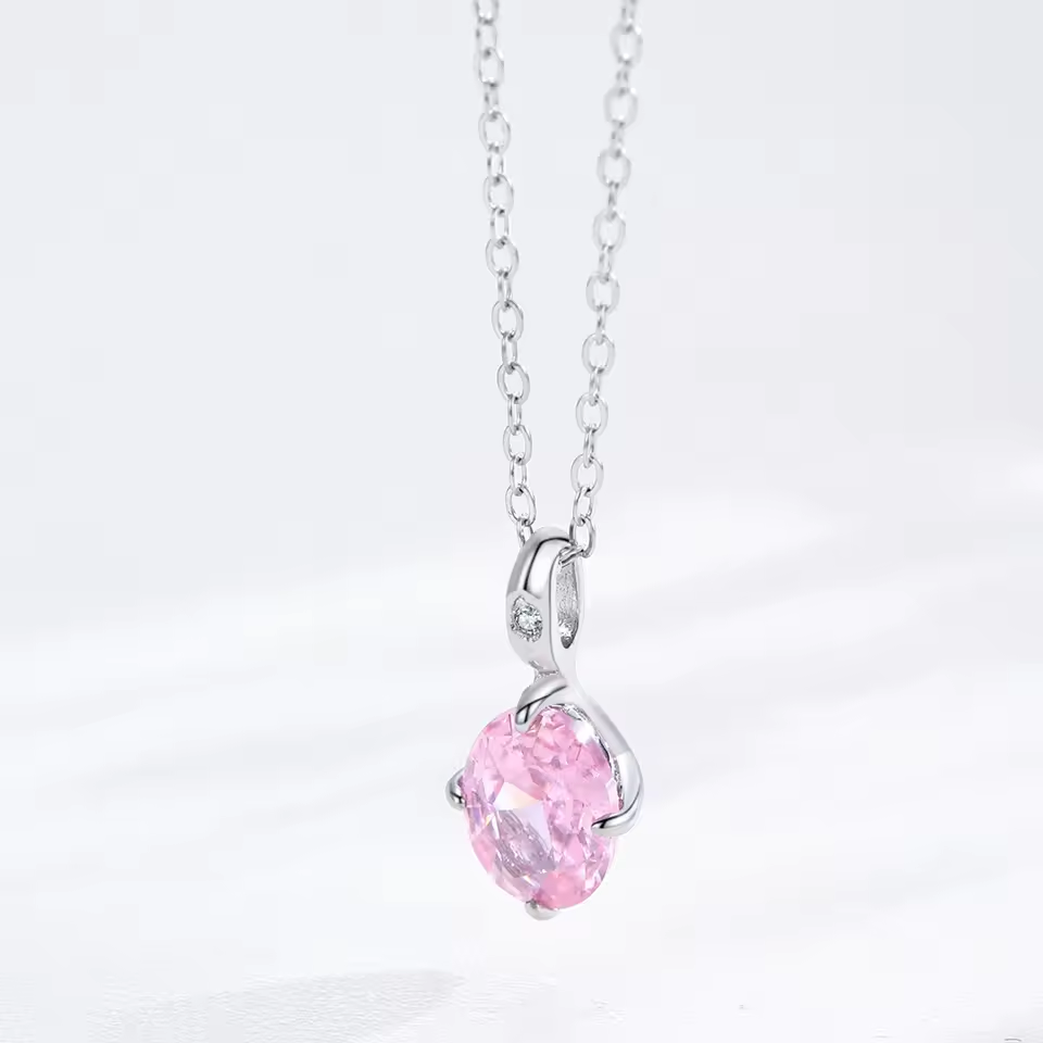 Colar prata 925 Lýra Rosé