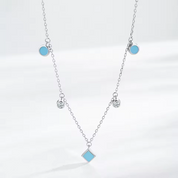Colar prata 925 Íris Azul