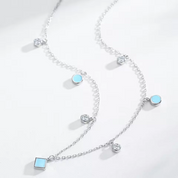 Colar prata 925 Íris Azul