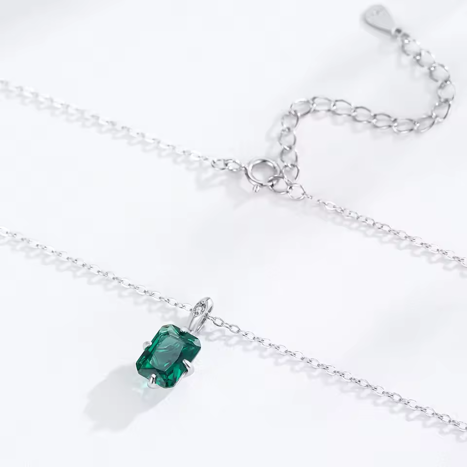 Colar prata 925 Íris Verde