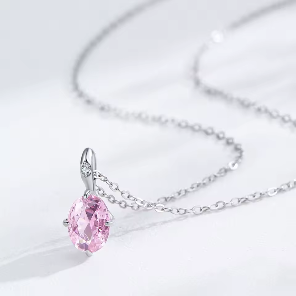 Colar prata 925 Lýra Rosé