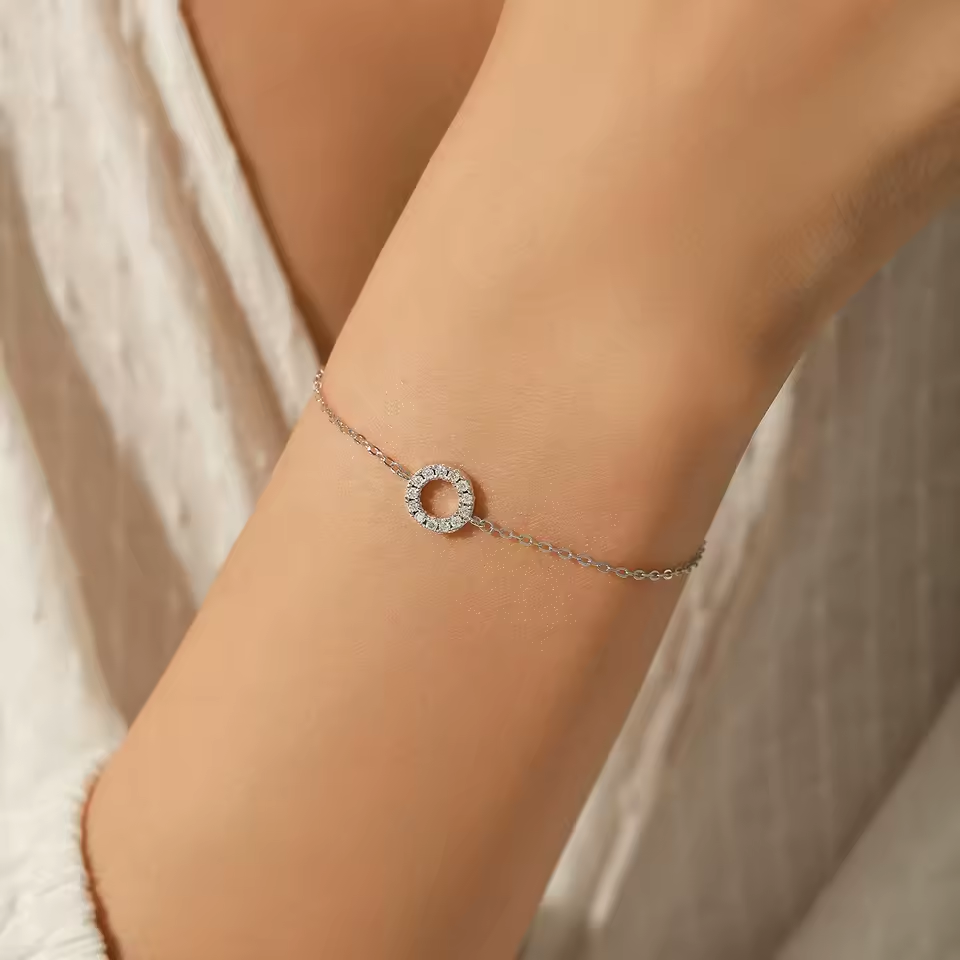 Bracelete Moissanite Orbe