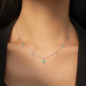 Colar prata 925 Íris Azul