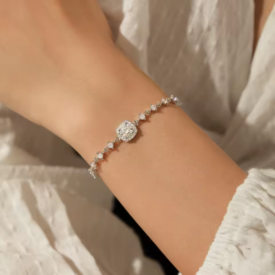 Bracelete Moissanite Noir