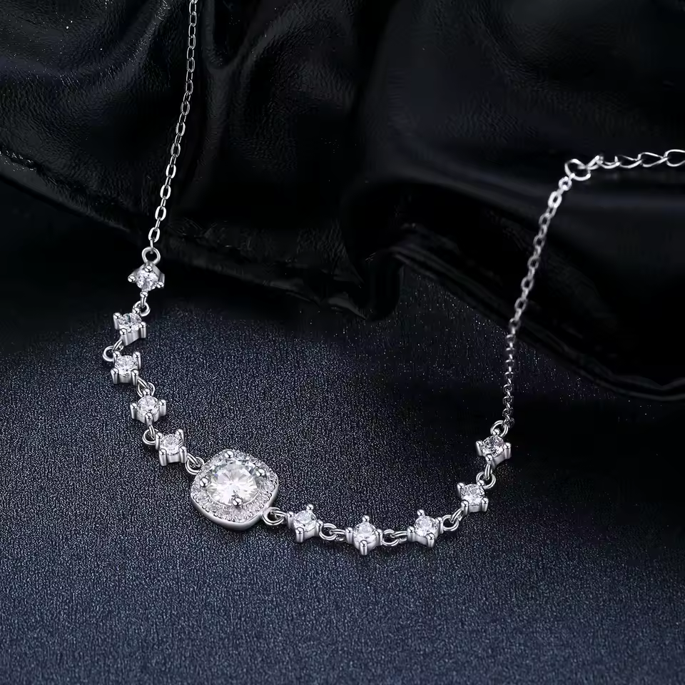 Bracelete Moissanite Noir